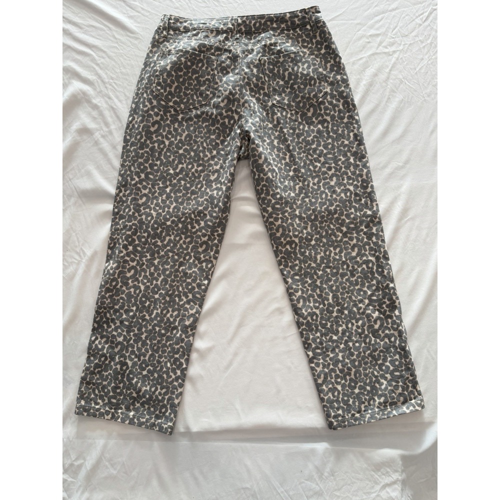 wild fable Gray and Cream Leopard Print Wide Leg Jeans - Picture 2 of 8